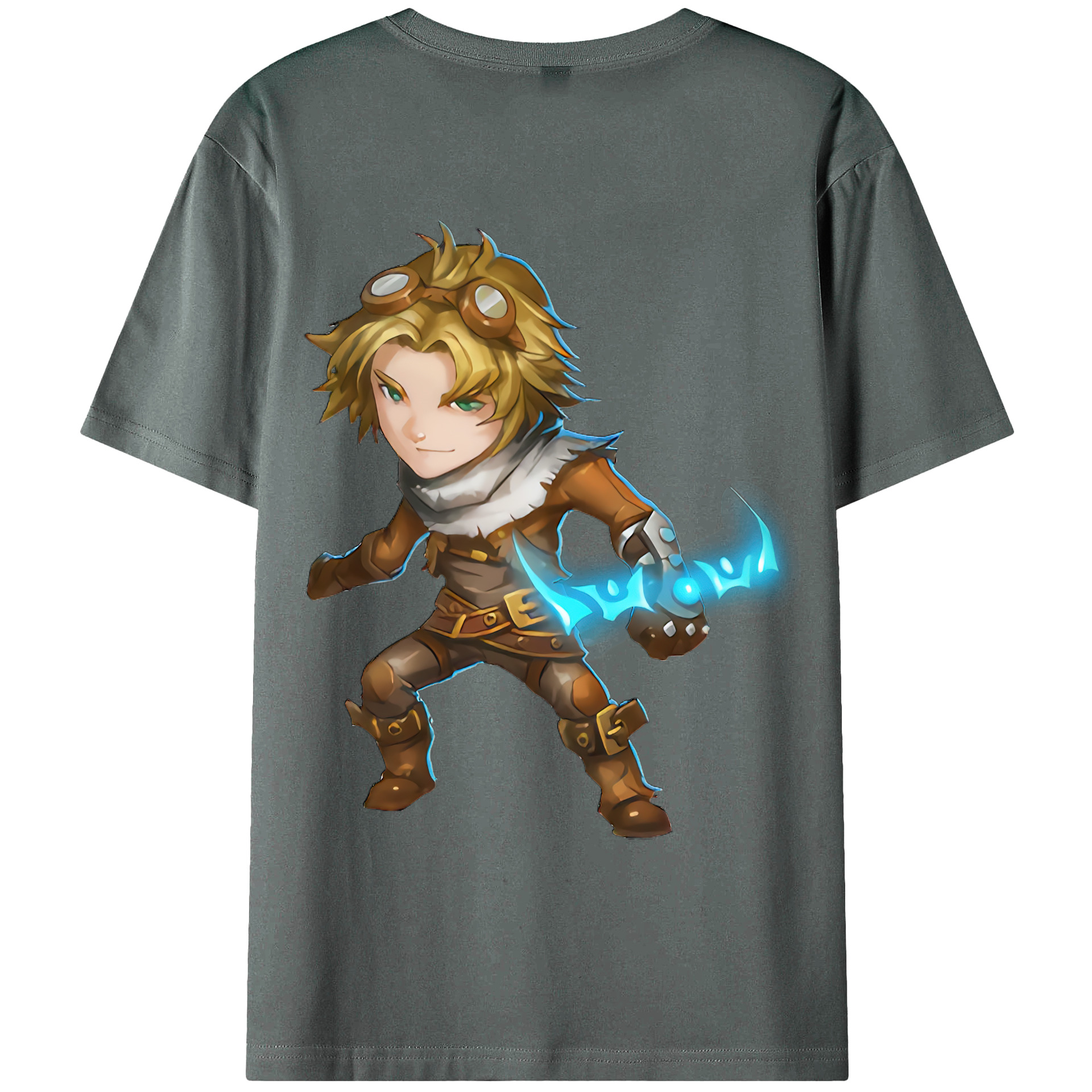 （画像用） リーグ・オブ・レジェンド League of Legends LOL 綿100％ メンズ半袖Tシャツ（バックプリント） 通気性